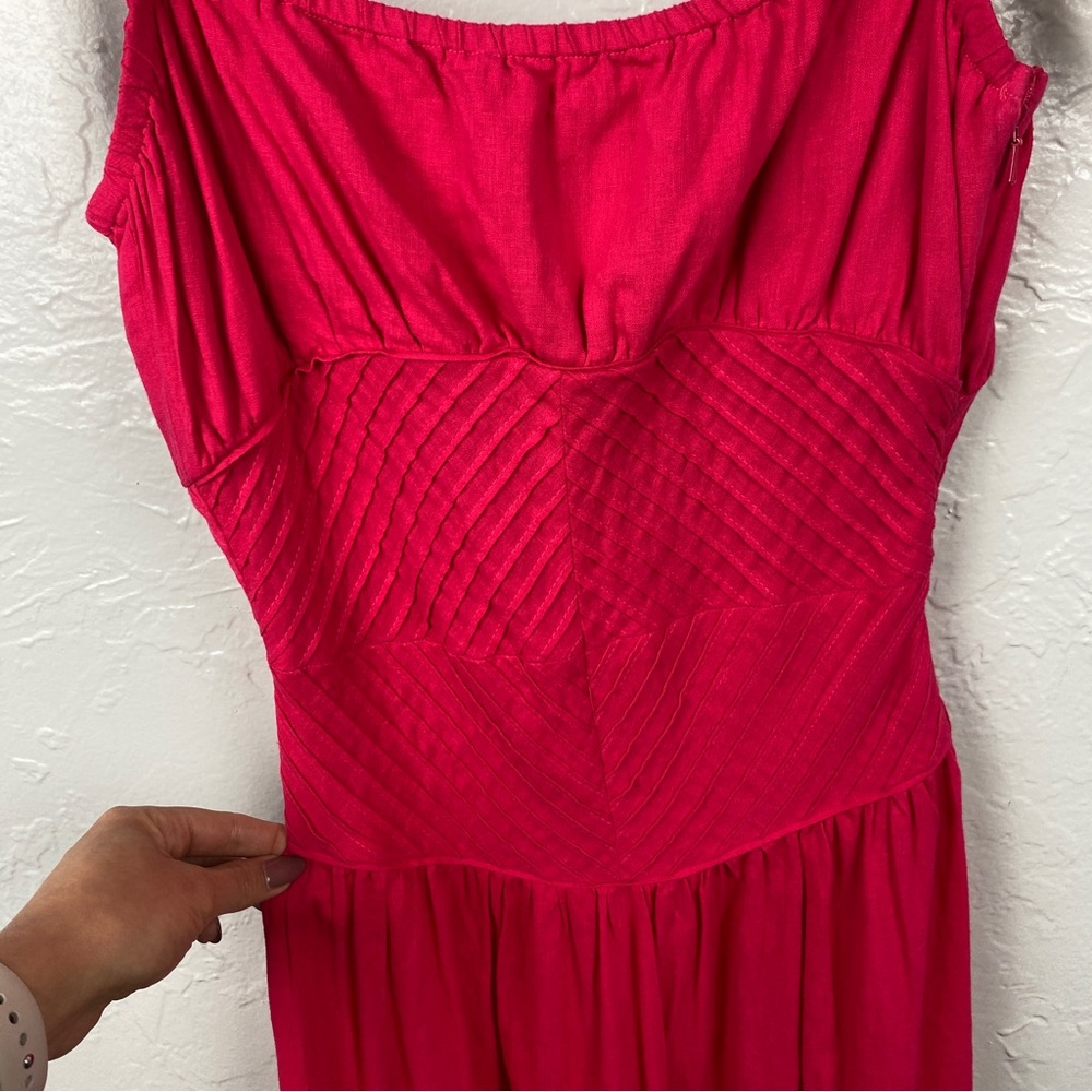 Free People romantic Santorini pink Linen blend Maxi Dress, fits like XS - Picture 6 of 12